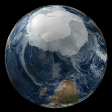 Autumn brochure: satellite view of earth.