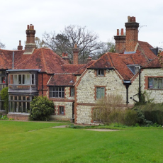 Autumn brochure: Exterior view of Gilbert White's House. 