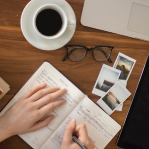 Image of person writing a story 
