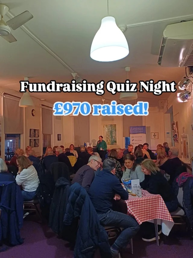 We raised an amazing ✨️ £970 ✨️ at our Fundraising Quiz Night on Friday! 👏 

It was a full house with 10 quiz teams putting their knowledge to the test. 🧠 

A huge thank you to everyone who attended and bought raffle tickets. We are so grateful for your support and generosity. 🫶 

Funds raised will go towards carrying out essential building work to the exterior of our building. 

We hope to see you at the next quiz - watch this space! 

#guildford #surrey #fundraisingtotal #fundraisingevent #fundraisingquiz #quiznight #charity #smallcharity #charityevent #communityhub #adulteducation #culturaleducation #accessiblelearning #artseducationcommunity