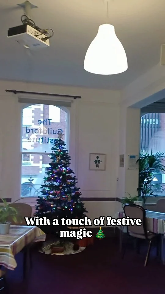 Our latest free exhibition with @guildfordarts featuring mixed media artists @domiesart and @beth_kirby_art. 🎨 With a sprinkle of festive magic! 🎄

📍 On display in our Assembly Room until 19 December.

#guildford #surrey #guildfordarts #artexhibition #freeexhibition #artforall #artandcoffee #dominiquegoodwin #bethkirby #mixedmedia #mixedmediaartwork #localartists #surreyartist #artinsurrey #artinguildford #whatson #december #decemberevent #communityhub #artseducationcommunity